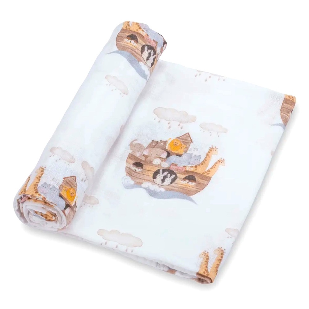 (NEW) Noah’s Ark  -  Muslin Baby Swaddle